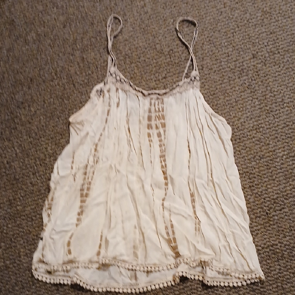 American Eagle Outfitters Cream and Tan Camisole - Picture 4 of 7